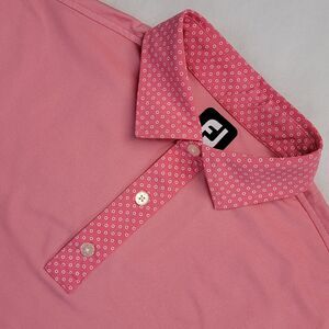 FootJoy Performance Golf Polo Pique 4-Way Stretch Breathable Size M Pink Mens